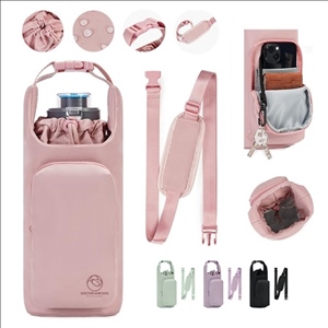 Water Bottle Carrier Bag with Phone Pocket